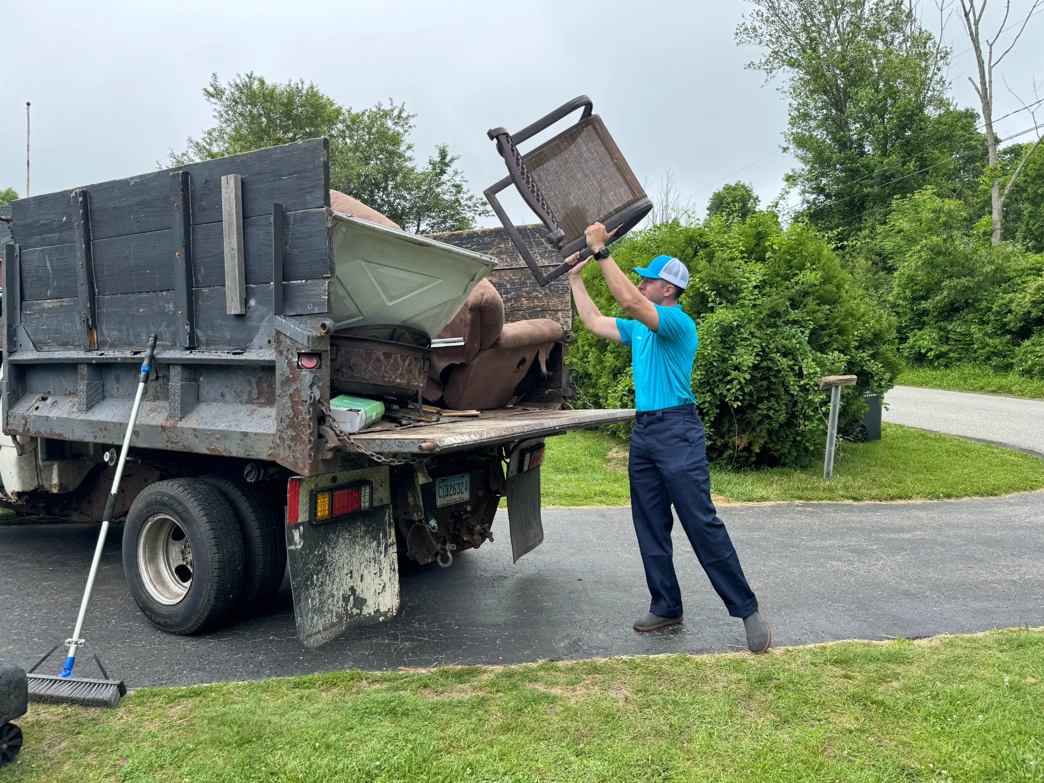 Family Cleanout team clearing a full estate property in Eastern Connecticut